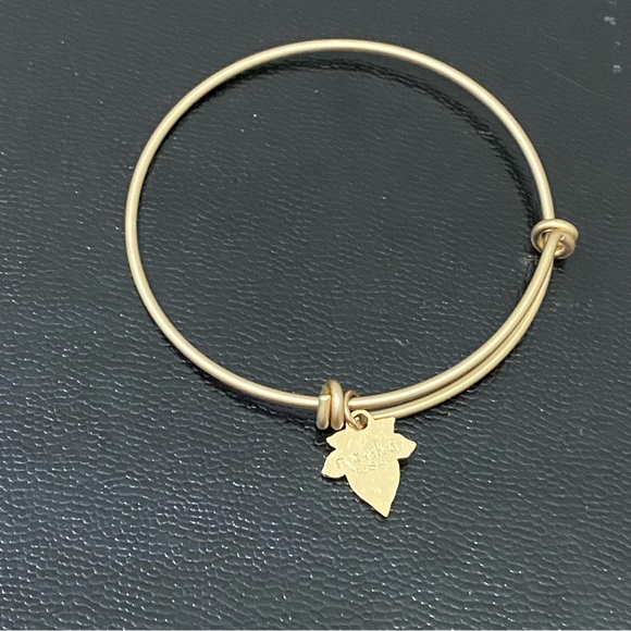 NAVIKA USA Gold-tone Maple Leaf CZ Charm Bangle Bracelet - Picture 3 of 12